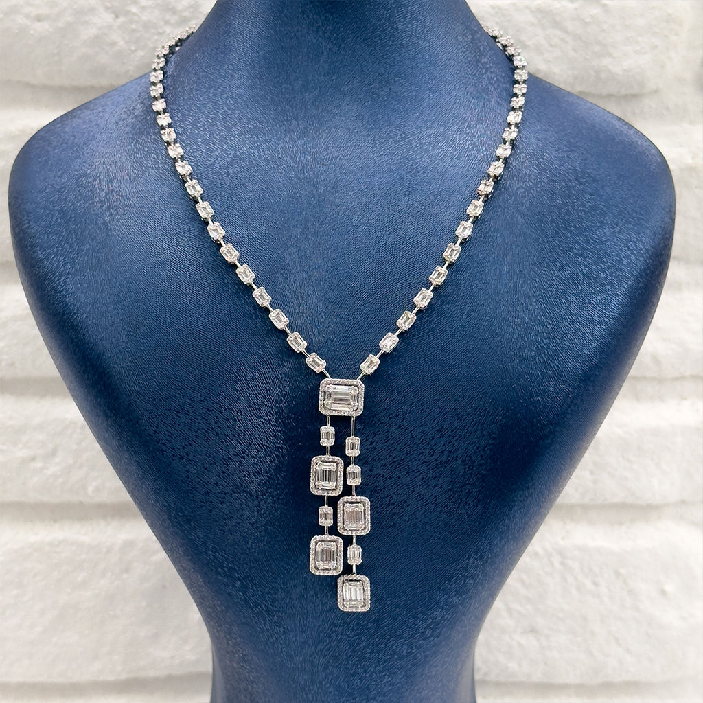 Özel Tasarım Baget Su Yolu Gümüş Gerdanlık