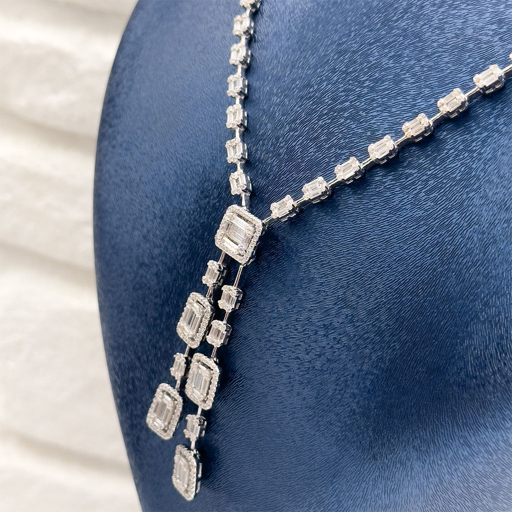 Özel Tasarım Baget Su Yolu Gümüş Gerdanlık