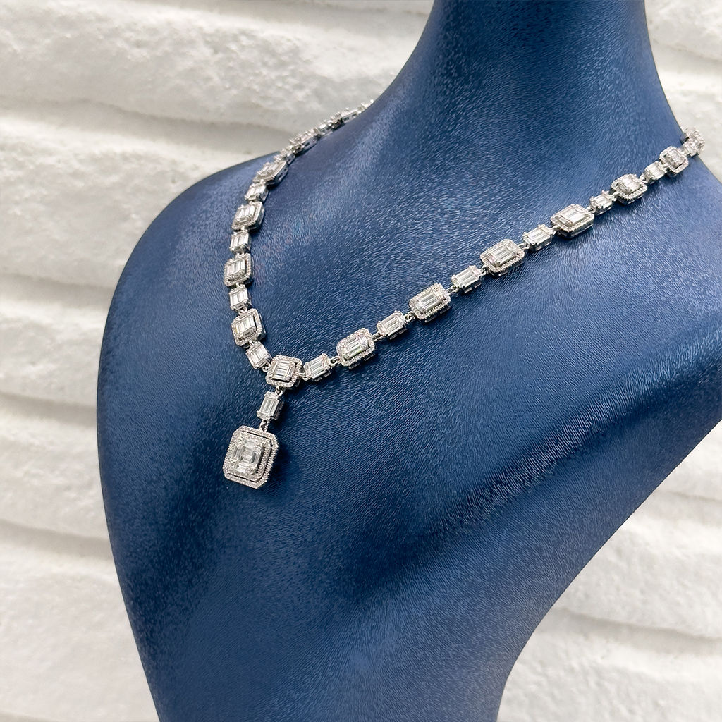 Özel Tasarım Baget Su Yolu 925 Ayar Gümüş Gerdanlık