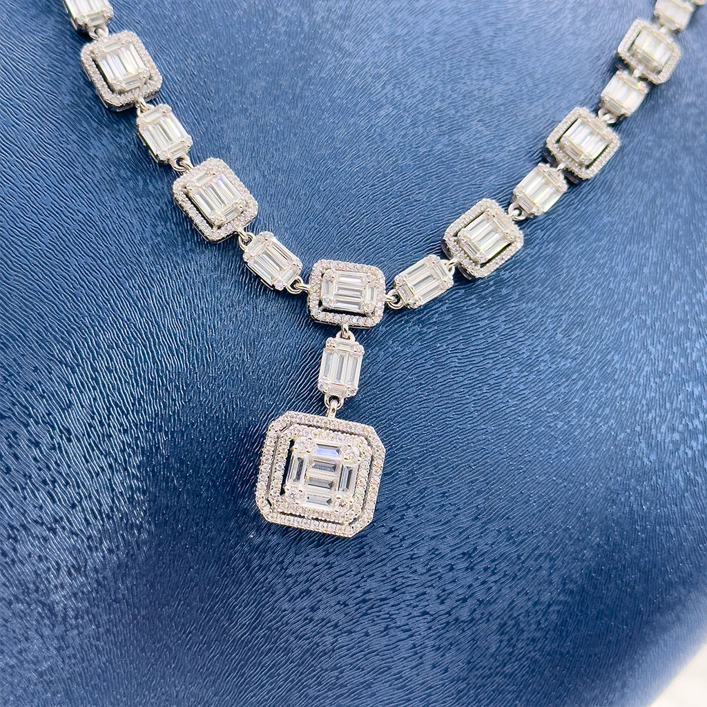 Özel Tasarım Baget Su Yolu 925 Ayar Gümüş Gerdanlık