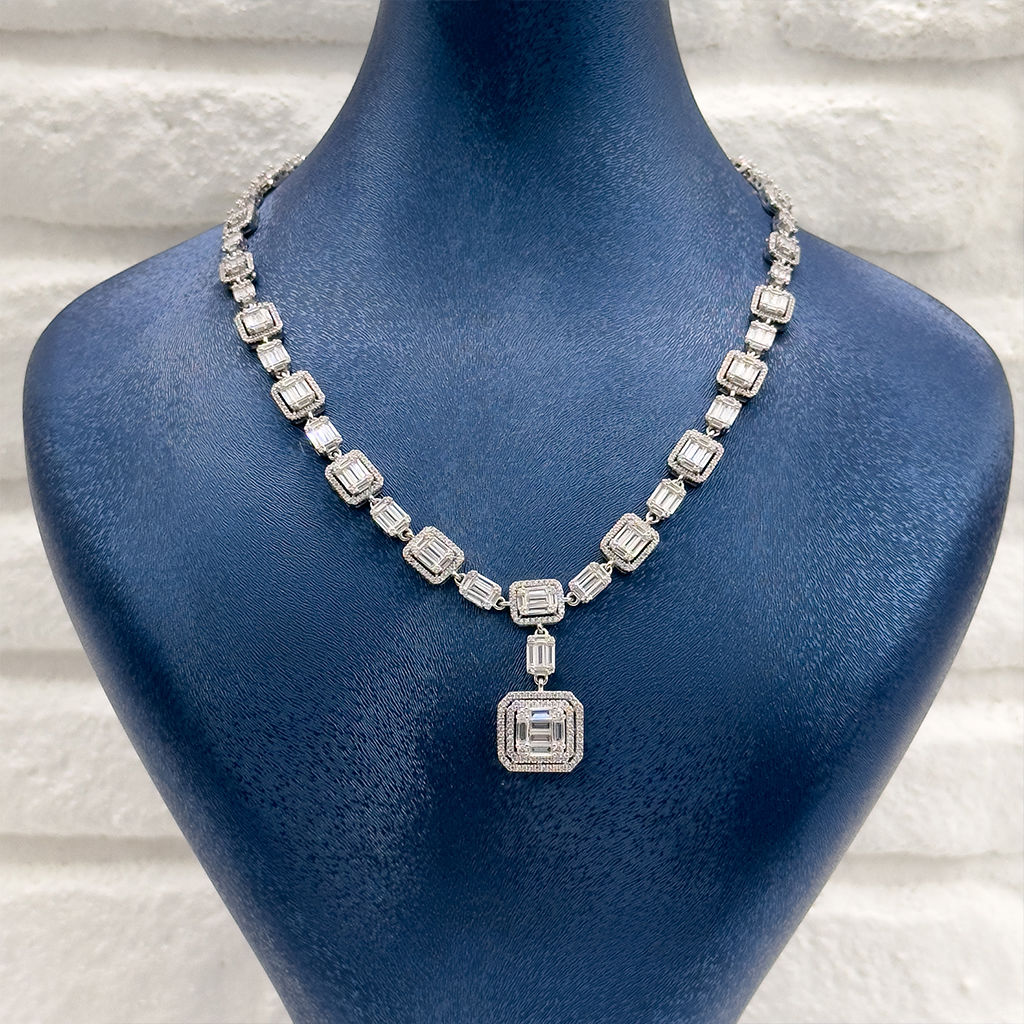 Özel Tasarım Baget Su Yolu 925 Ayar Gümüş Gerdanlık