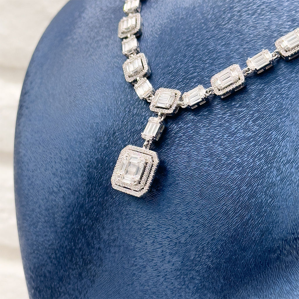 Özel Tasarım Baget Su Yolu 925 Ayar Gümüş Gerdanlık