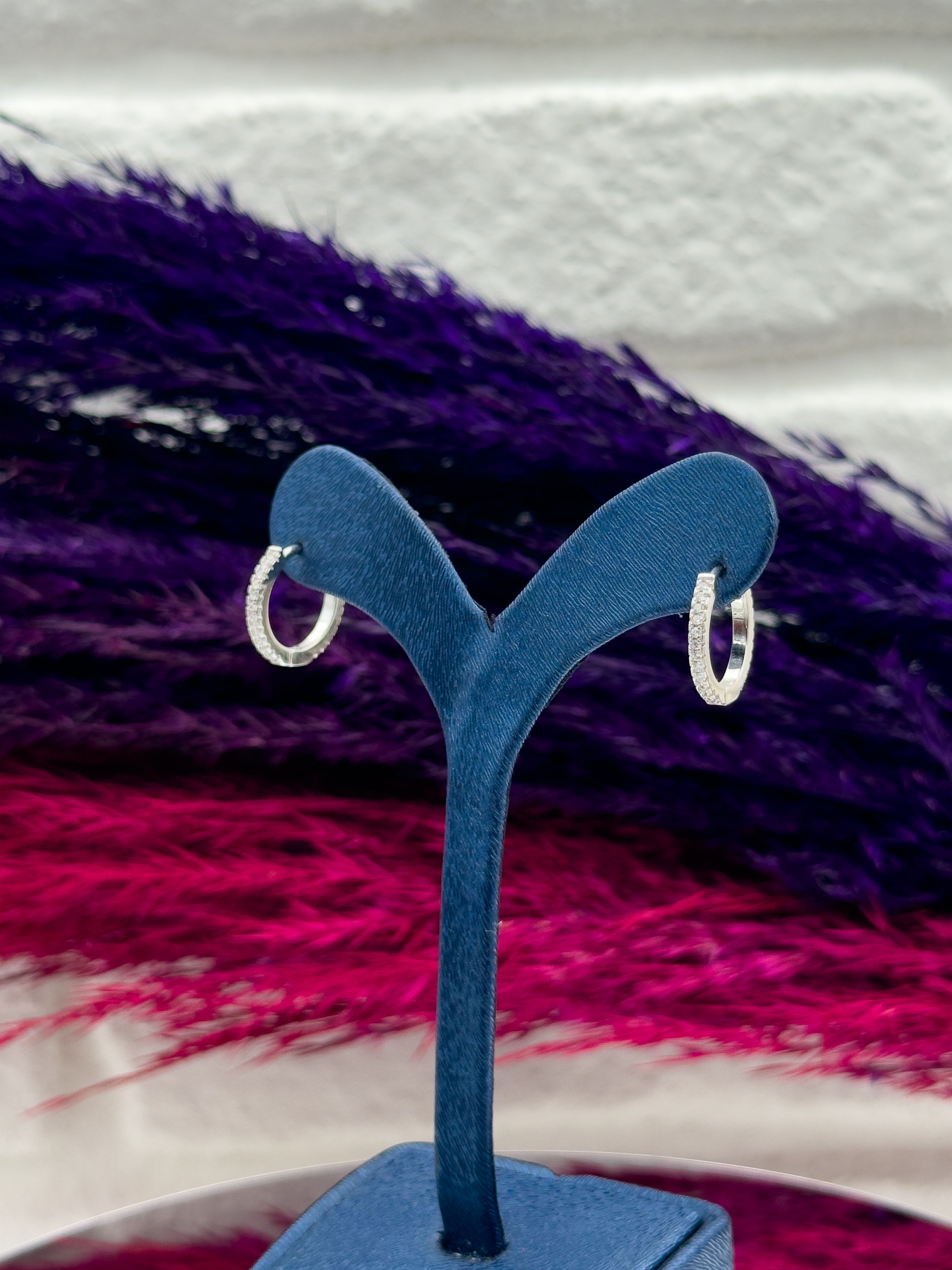 925 Ayar Gümüş Halka Modeli Orta Boy Zarif Kadın Küpe