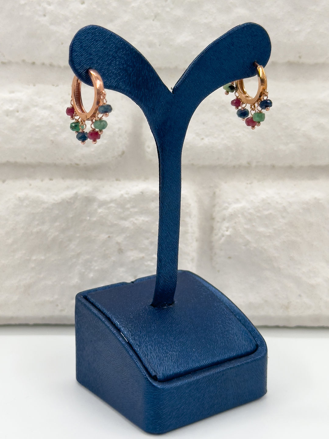 Has Taşlı Rose Renk Şakira Kadın Gümüş Küpe