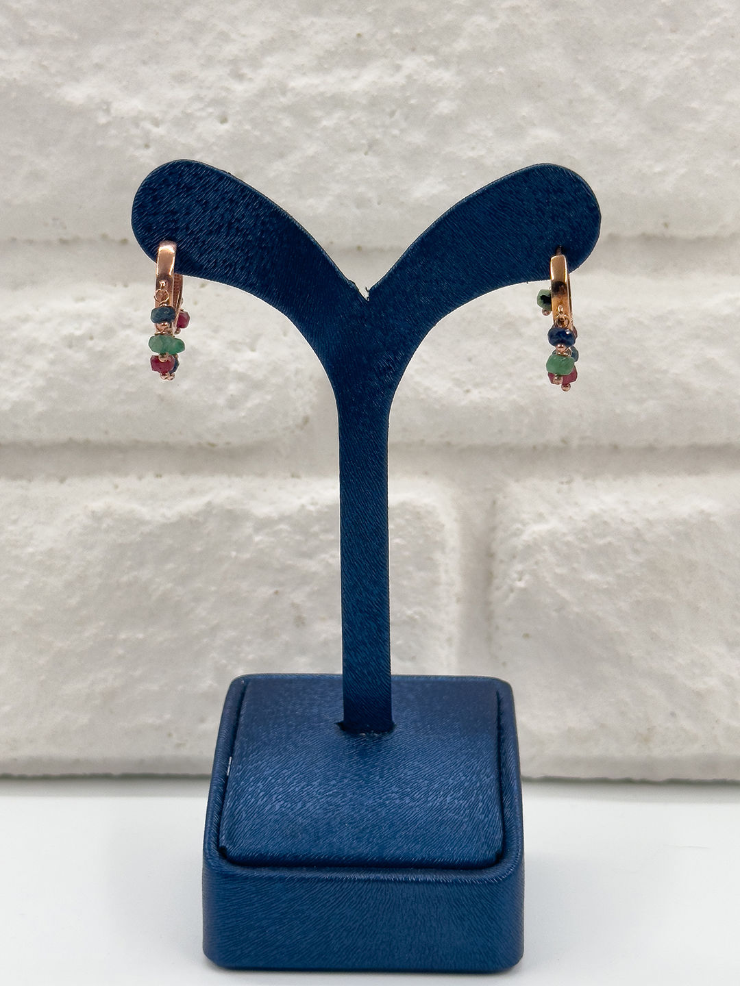 Has Taşlı Rose Renk Şakira Kadın Gümüş Küpe