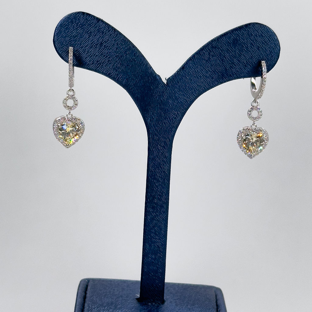 Sitrin Taşlı Gümüş Küpe