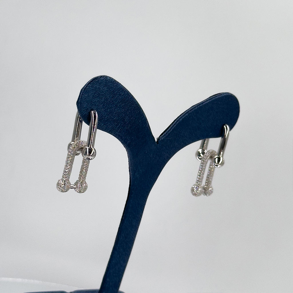 Tiffany Tasarım Gümüş Küpe