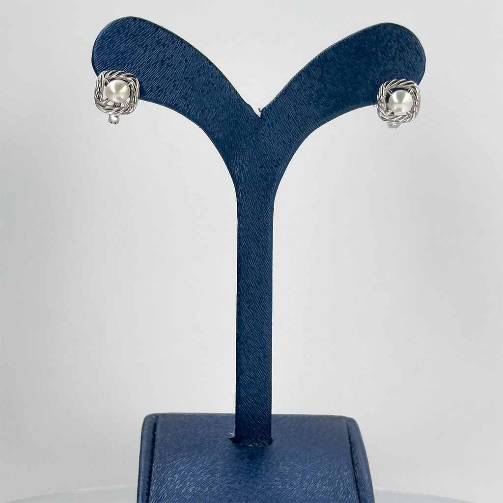 İncili Top Gümüş Küpe