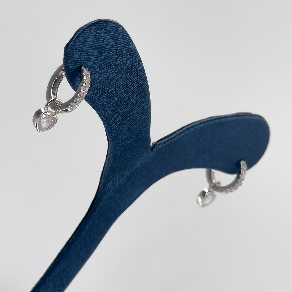 Kalpli Model Halka Gümüş Küpe