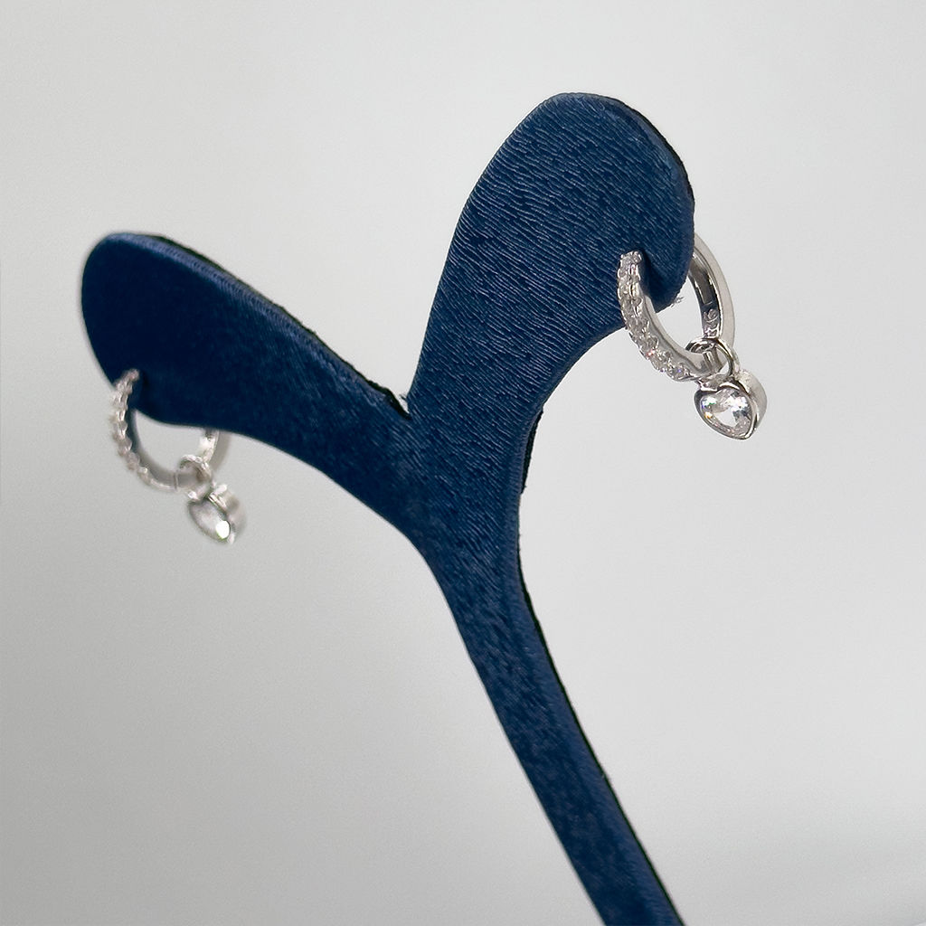 Kalpli Model Halka Gümüş Küpe