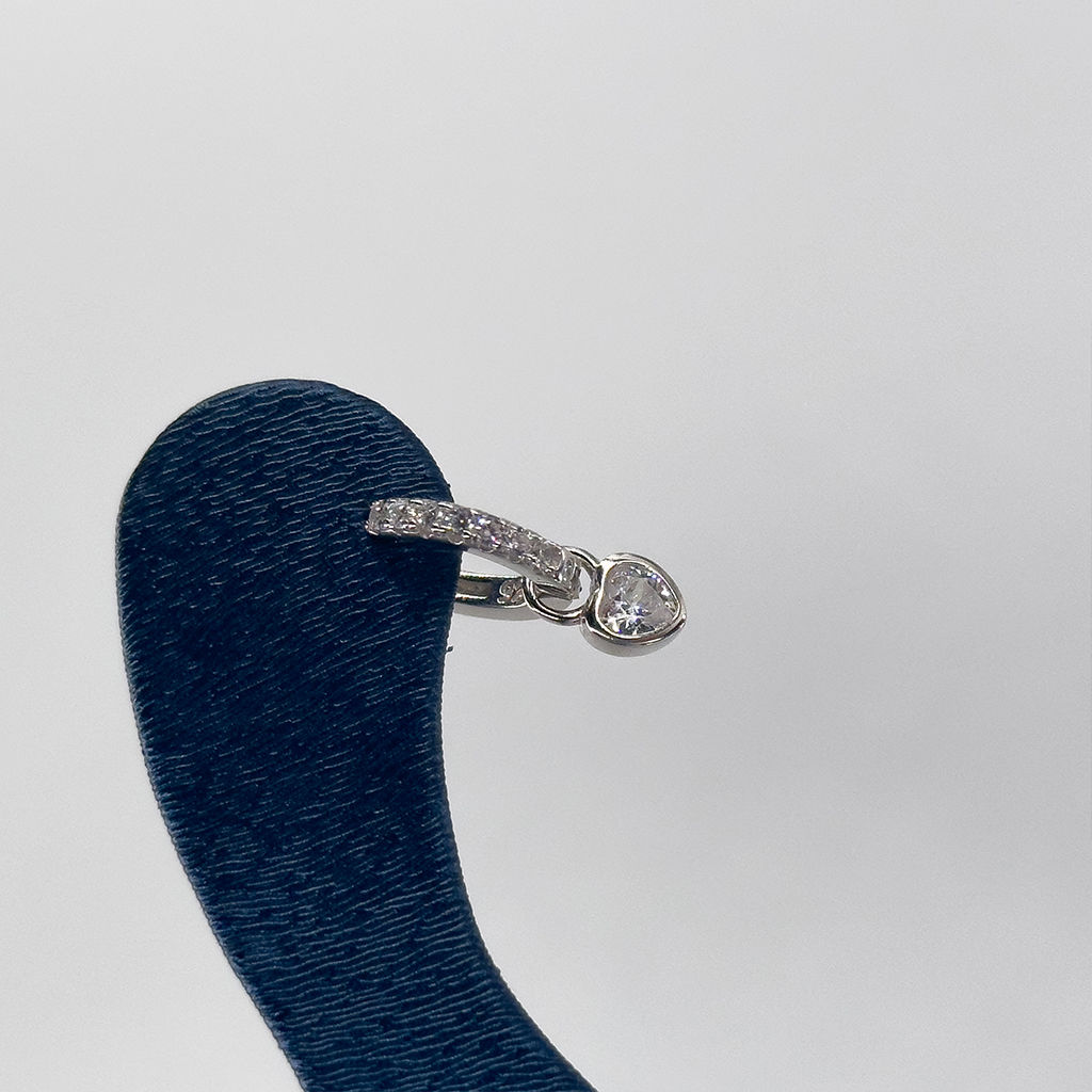 Kalpli Model Halka Gümüş Küpe