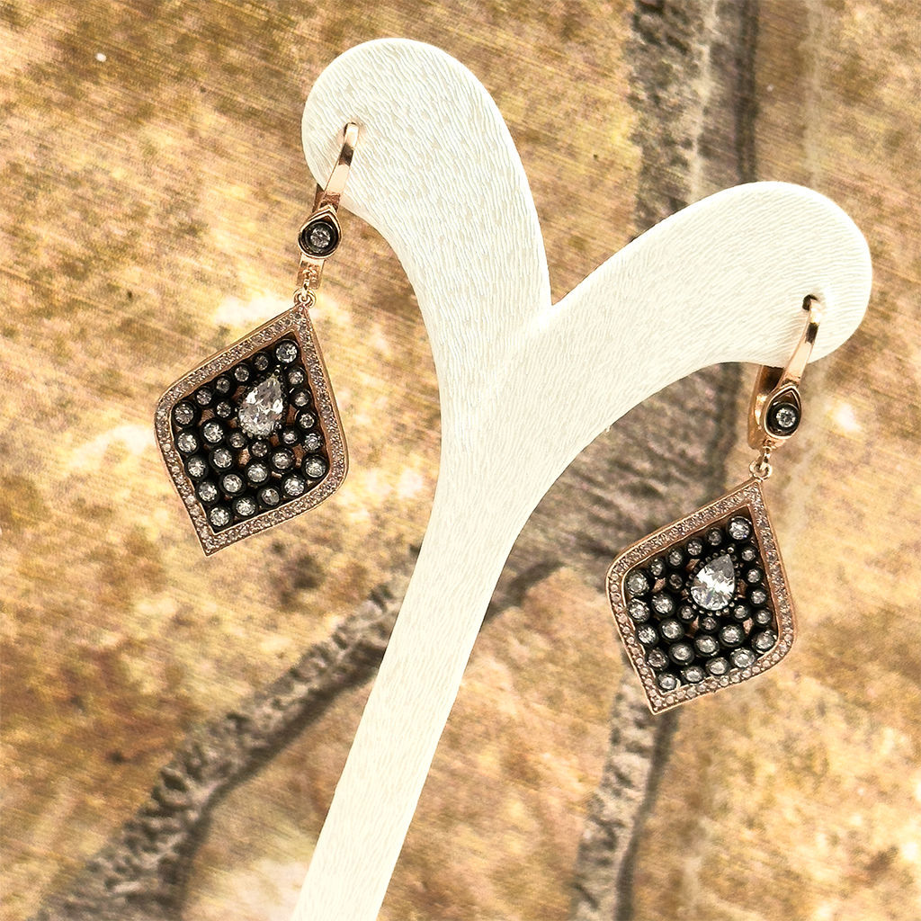 Elmas Montür Özel Üretim Gümüş Küpe