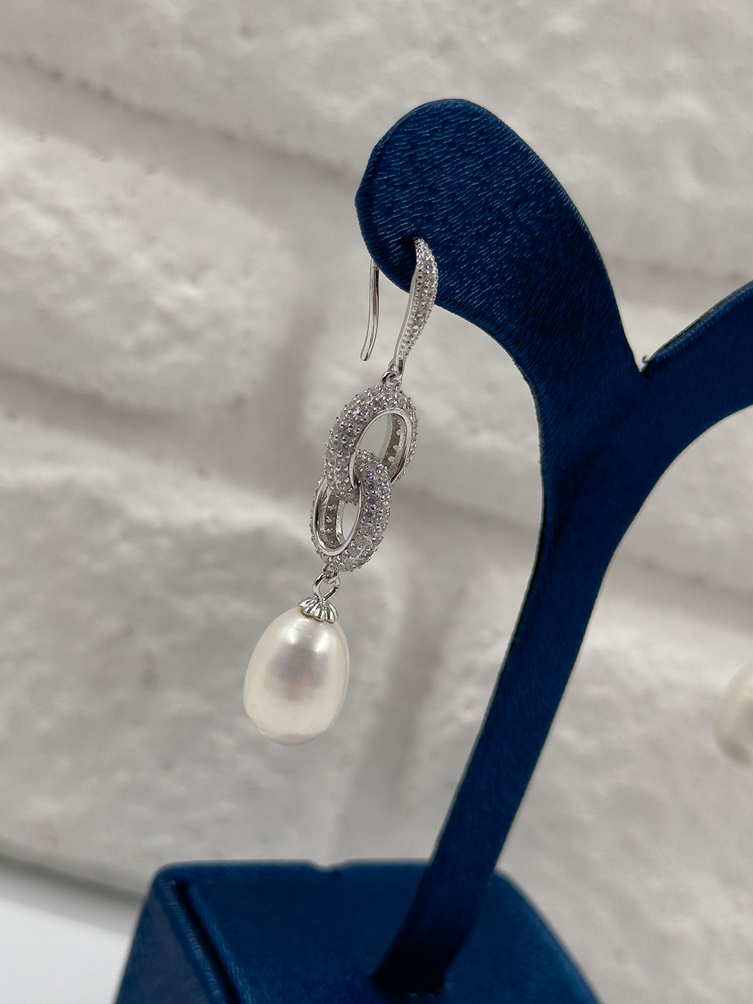 Özel Tasarım İncili 3'lü Kadın Gümüş Set - Kolye Seti