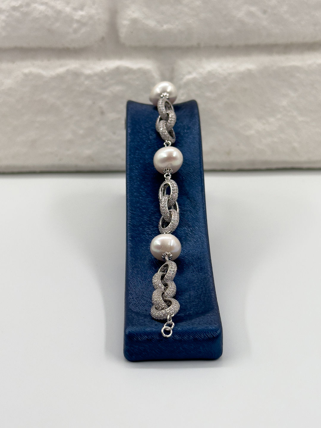 Özel Tasarım İncili 3'lü Kadın Gümüş Set - Kolye Seti