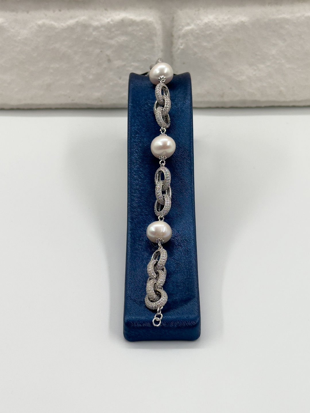 Özel Tasarım İncili 3'lü Kadın Gümüş Set - Kolye Seti