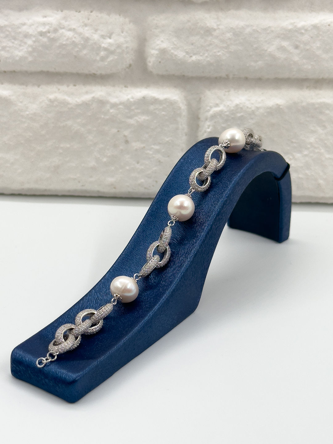 Özel Tasarım İncili 3'lü Kadın Gümüş Set - Kolye Seti