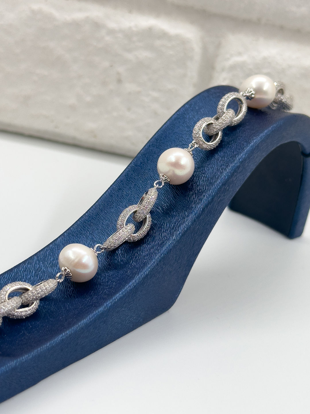 Özel Tasarım İncili 3'lü Kadın Gümüş Set - Kolye Seti