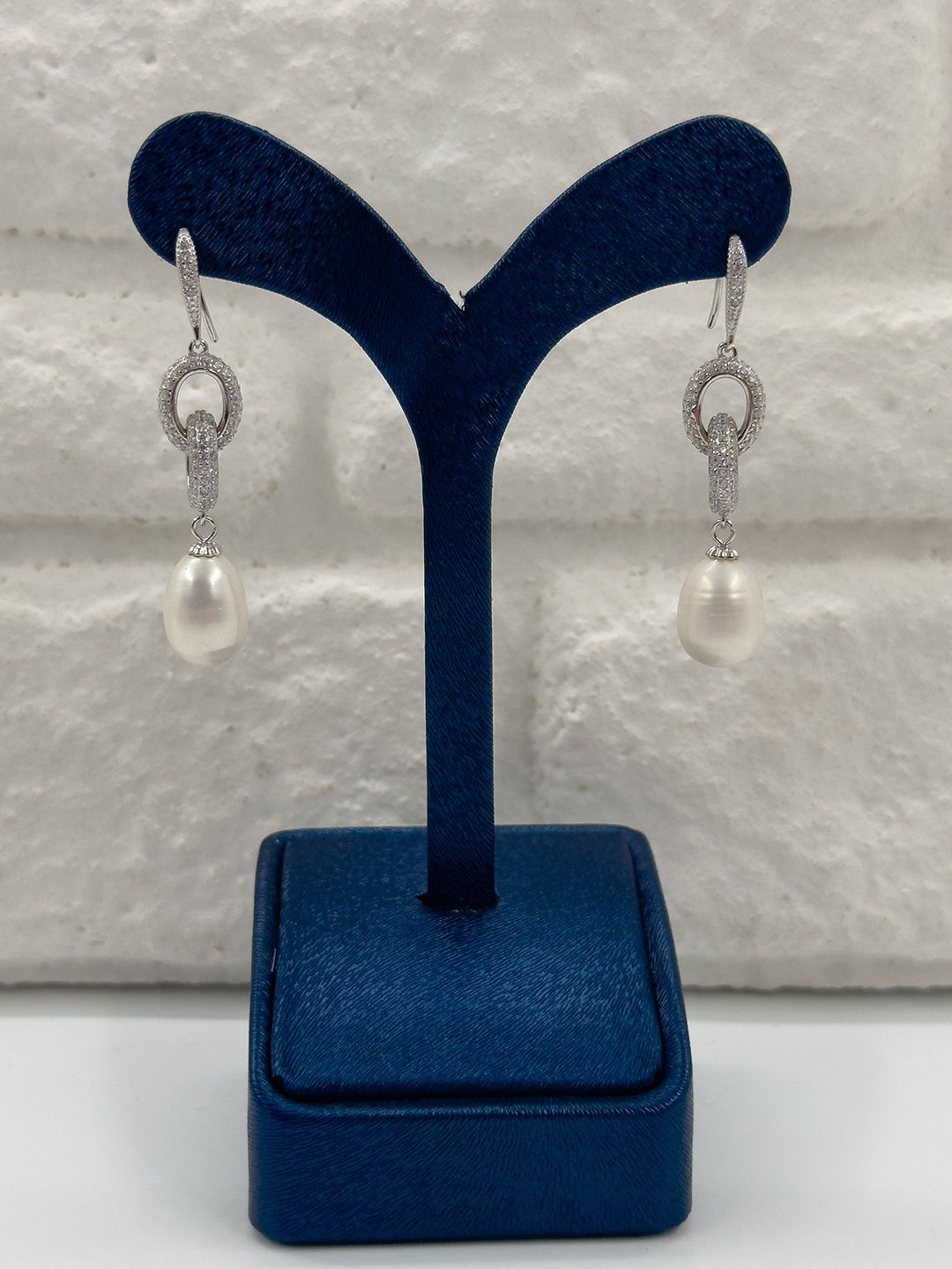 Özel Tasarım İncili 3'lü Kadın Gümüş Set - Kolye Seti