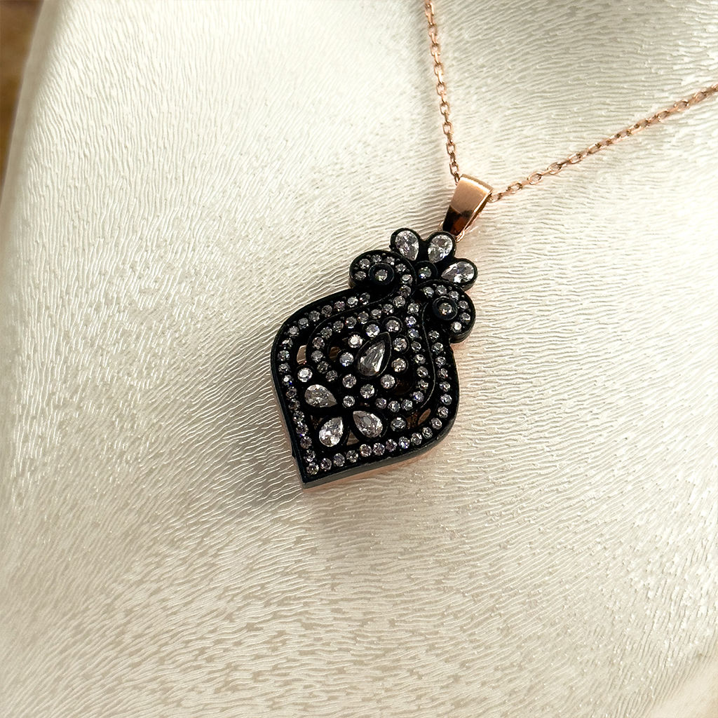 Elmas Montür Rosegold Özel Üretim Gümüş Set Takım