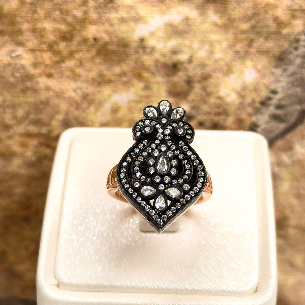 Elmas Montür Rosegold Özel Üretim Gümüş Set Takım