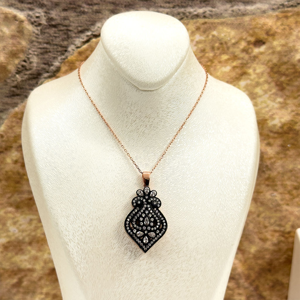 Elmas Montür Rosegold Özel Üretim Gümüş Set Takım