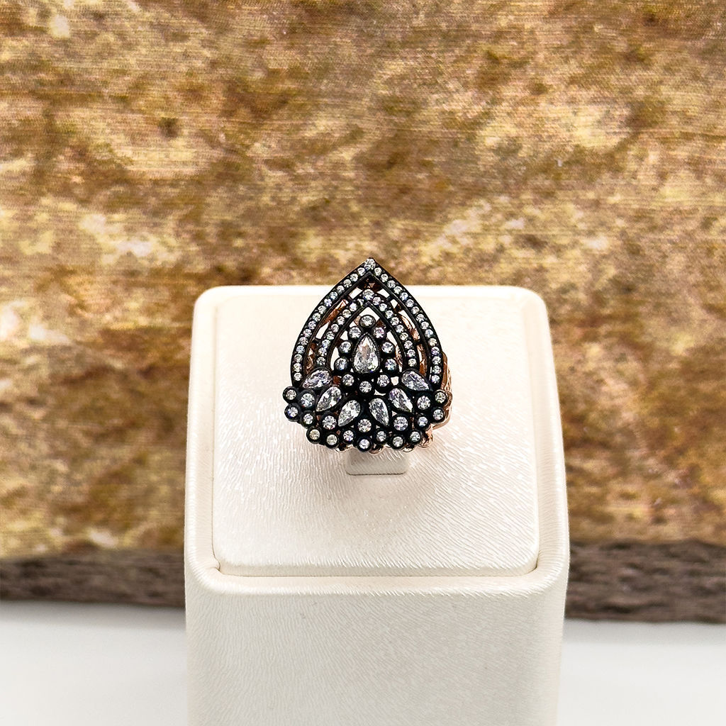 Elmas Montür Rosegold Özel Üretim Gümüş Set Takım - LVRSET07