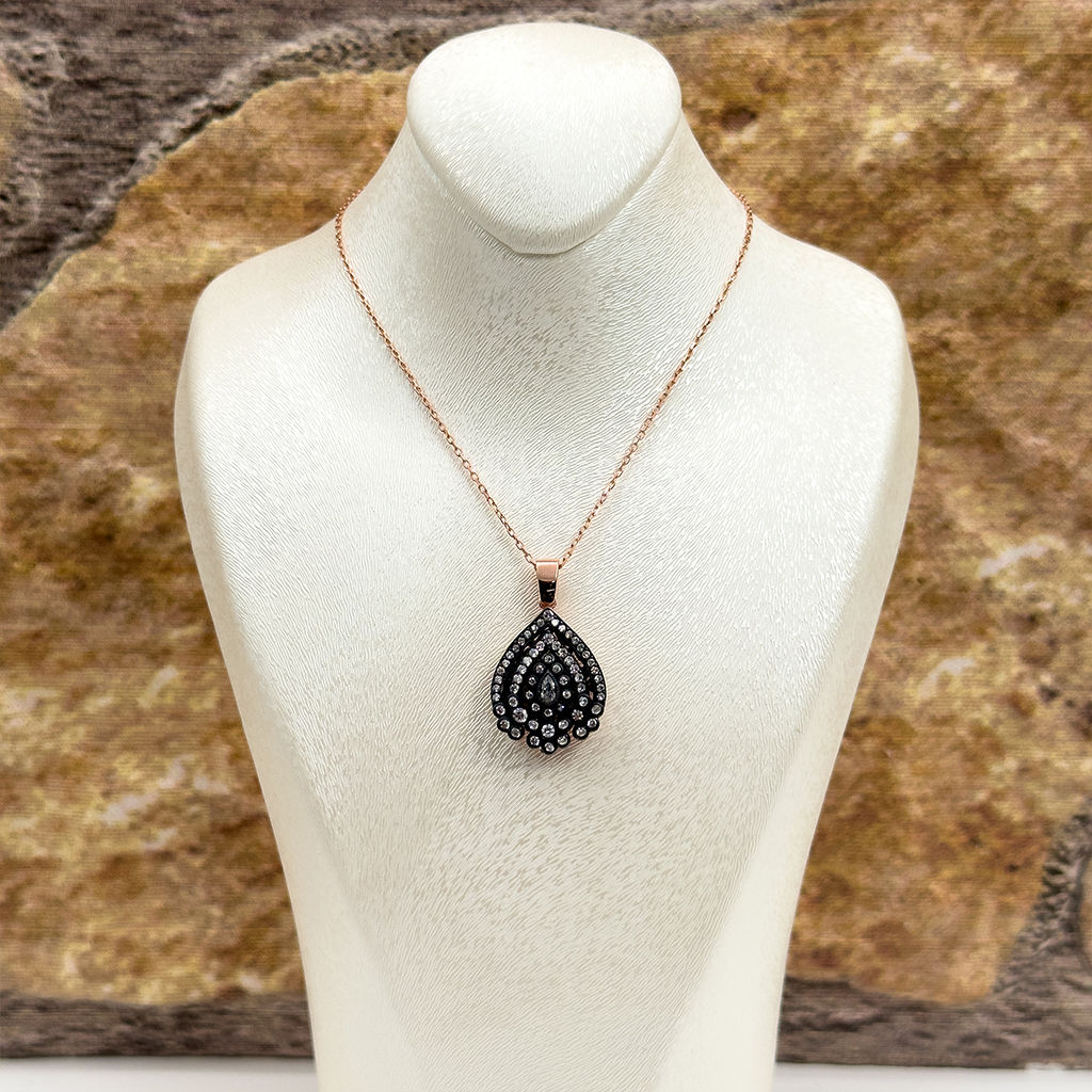 Elmas Montür Rosegold Özel Üretim Gümüş Set Takım - LVRSET07