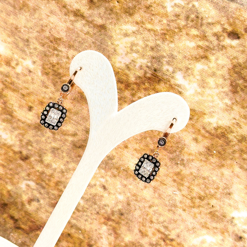 Elmas Montür Rosegold Baget Tasarım Gümüş Set Takım