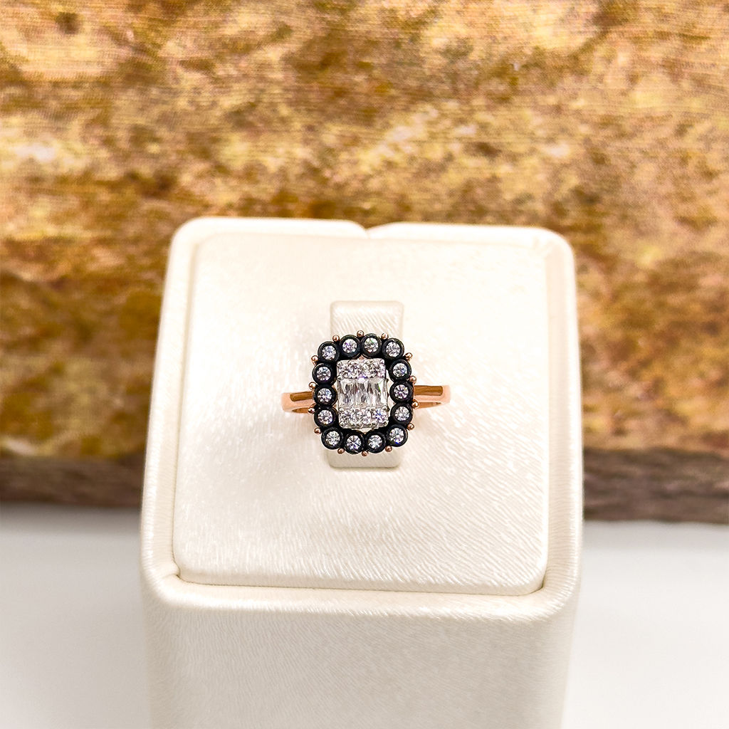 Elmas Montür Rosegold Baget Tasarım Gümüş Set Takım