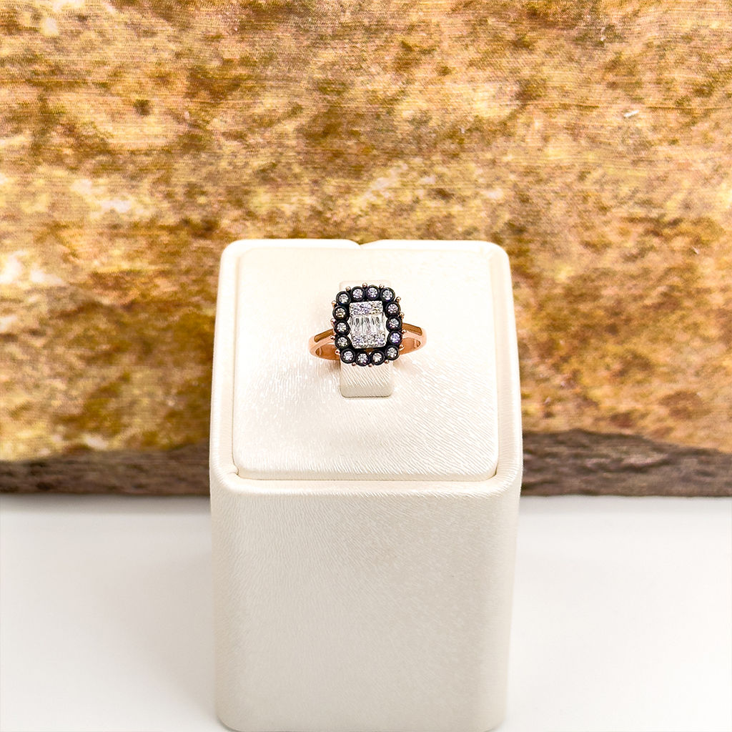 Elmas Montür Rosegold Baget Tasarım Gümüş Set Takım