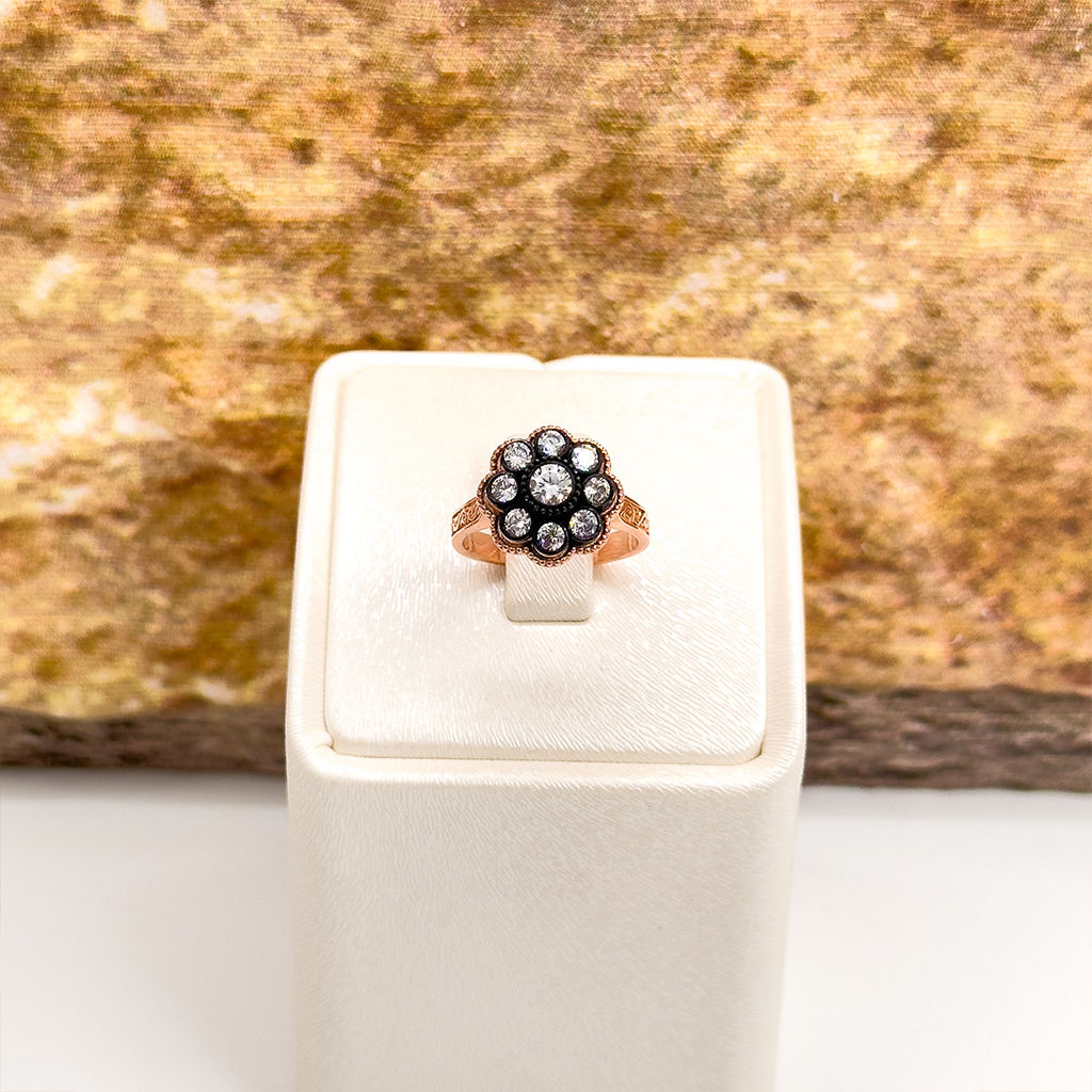 Elmas Montür Rosegold Klasik Gül Gümüş Set Takım