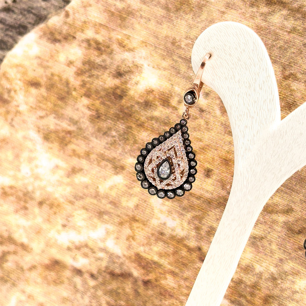 Elmas Montür Rosegold Özel Üretim Gümüş Set Takım - LVRSET16