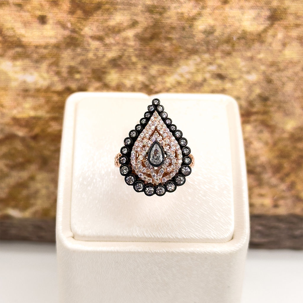 Elmas Montür Rosegold Özel Üretim Gümüş Set Takım - LVRSET16