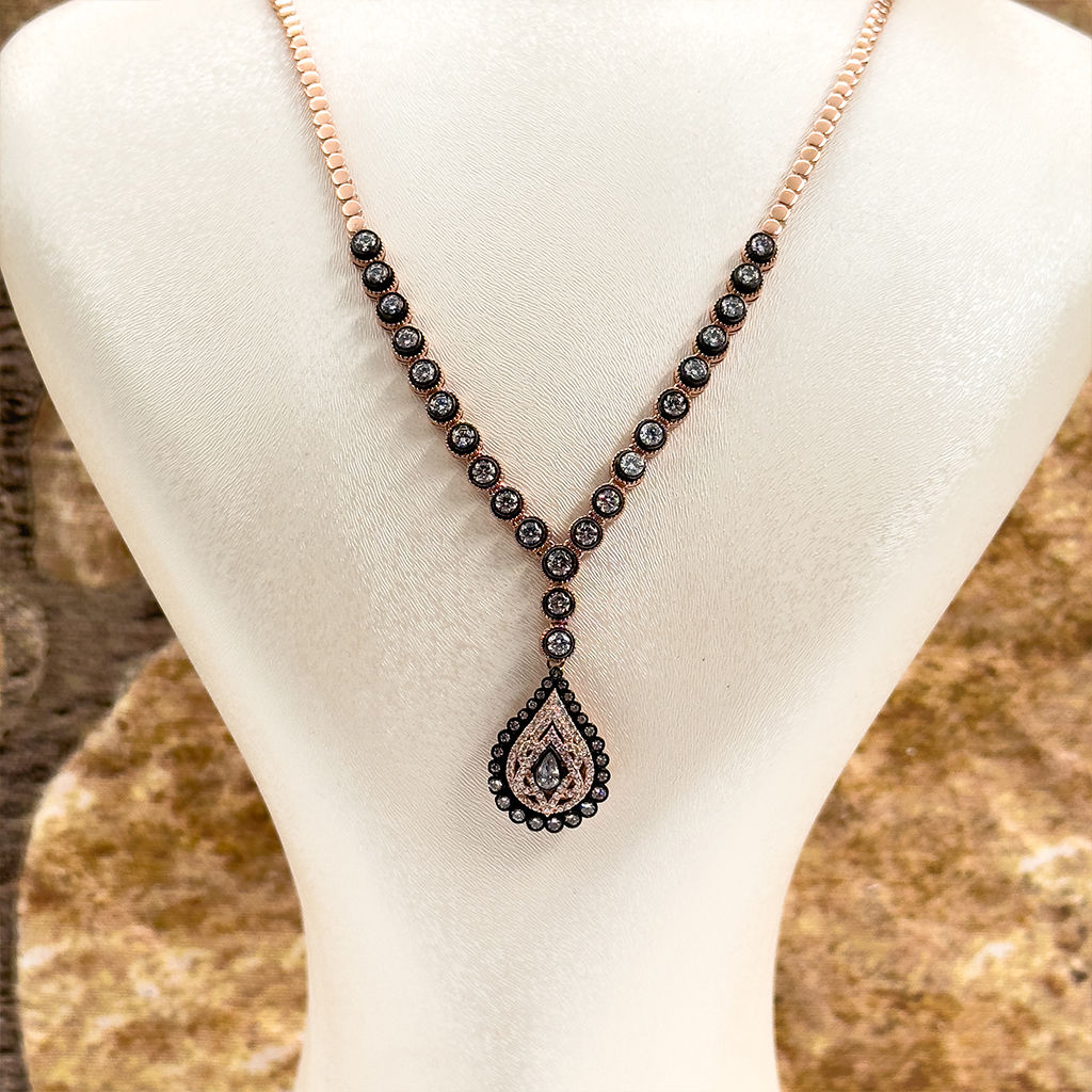 Elmas Montür Rosegold Özel Üretim Gümüş Set Takım - LVRSET16