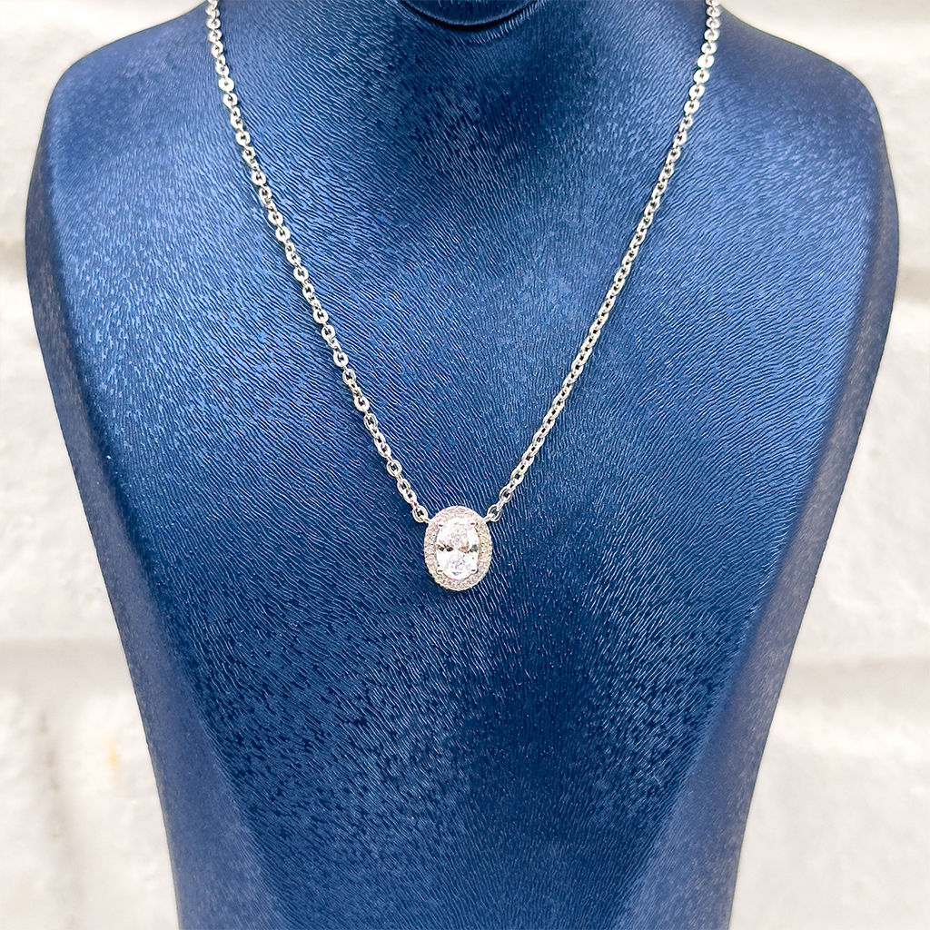 Zirkon Taşlı Oval Gümüş Set Takım