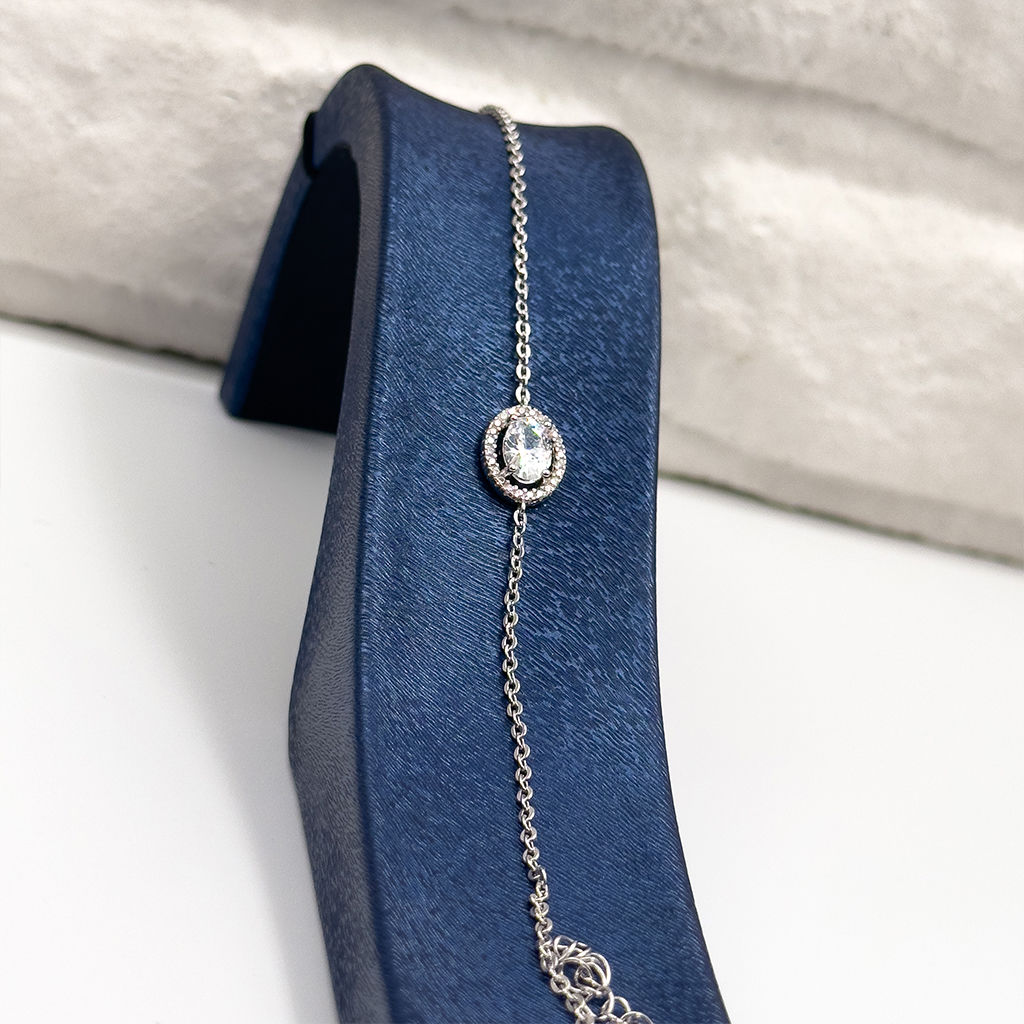 Zirkon Taşlı Oval Gümüş Set Takım