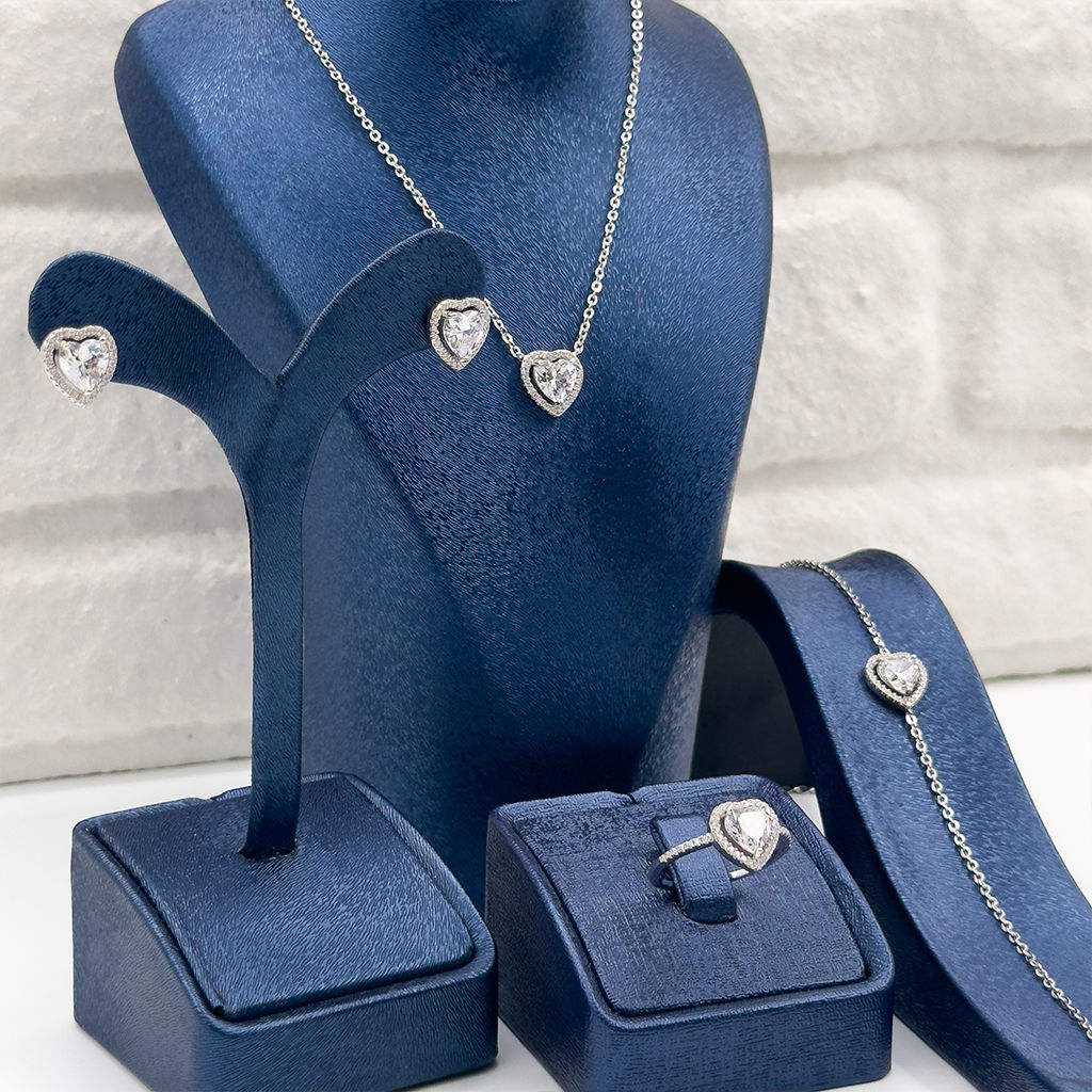 Zirkon Taşlı 4'lü Gümüş Set Takım