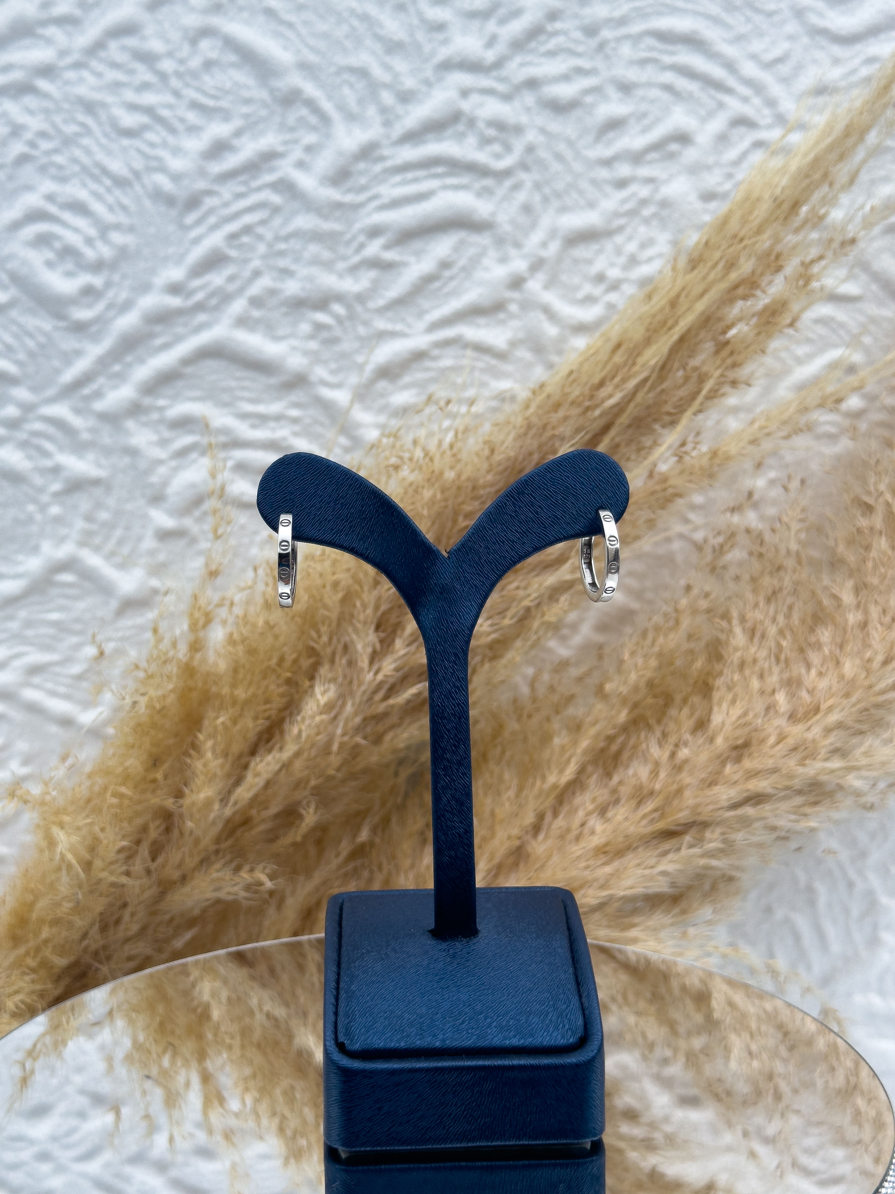 925 Ayar Gümüş Spor Taşsız Halka Küpe – Minimal ve Günlük Kullanım Kadın Küpe