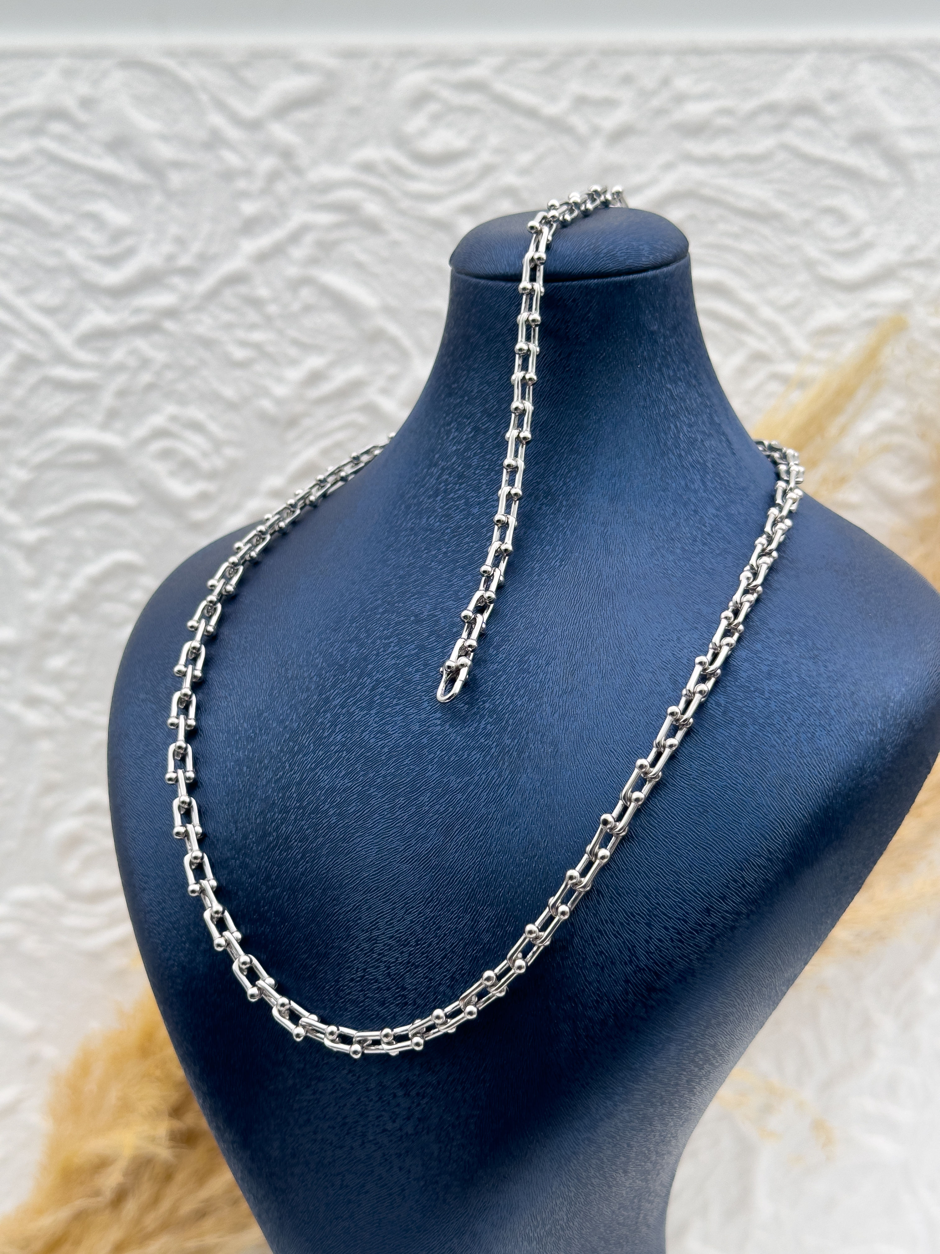 925 Ayar Gümüş Taşsız Kolye & Bileklik 2’li Set – Özel Tasarım, Hediyelik