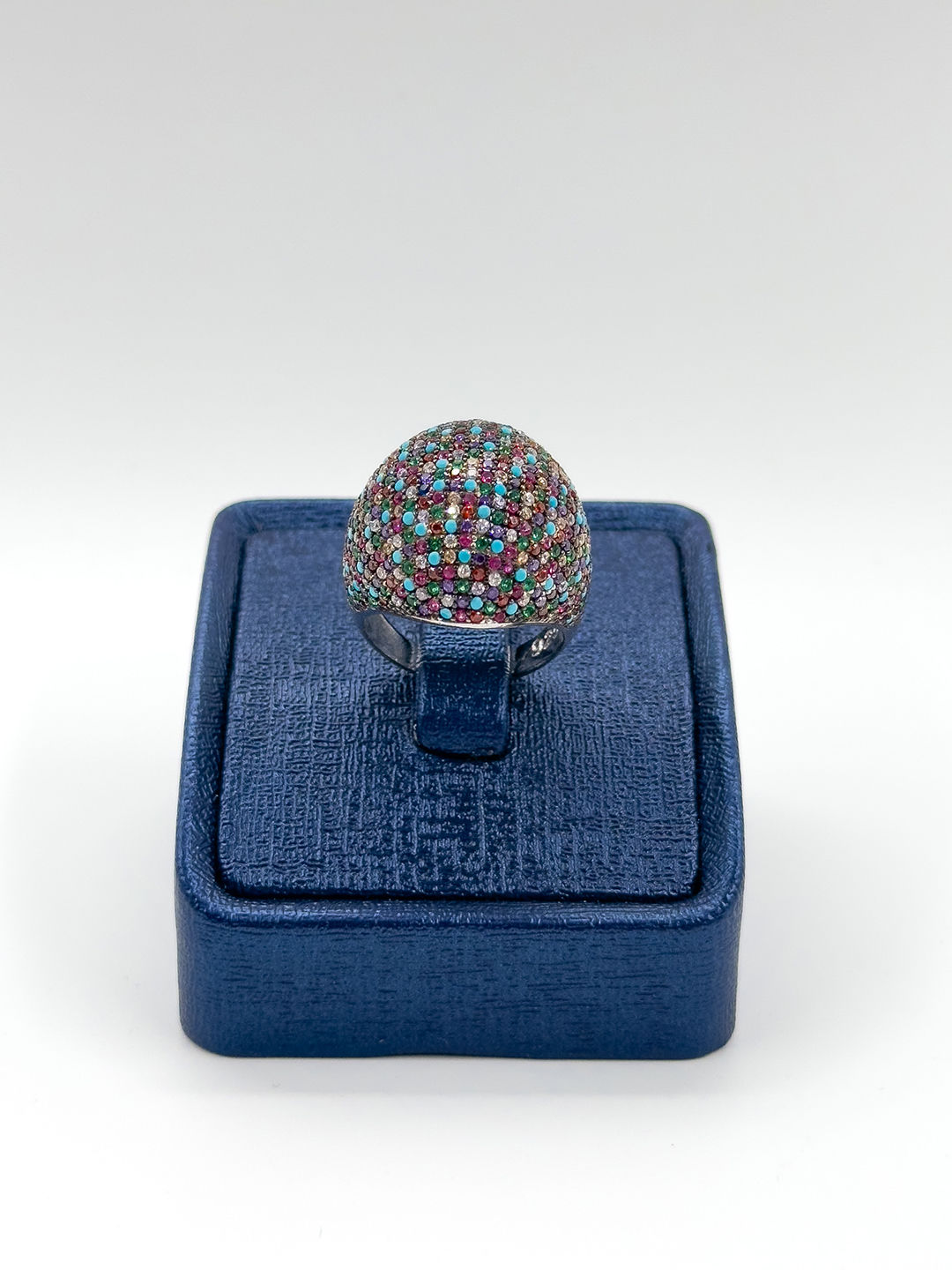 Mix Taşlı Kadın Gümüş Yüzük