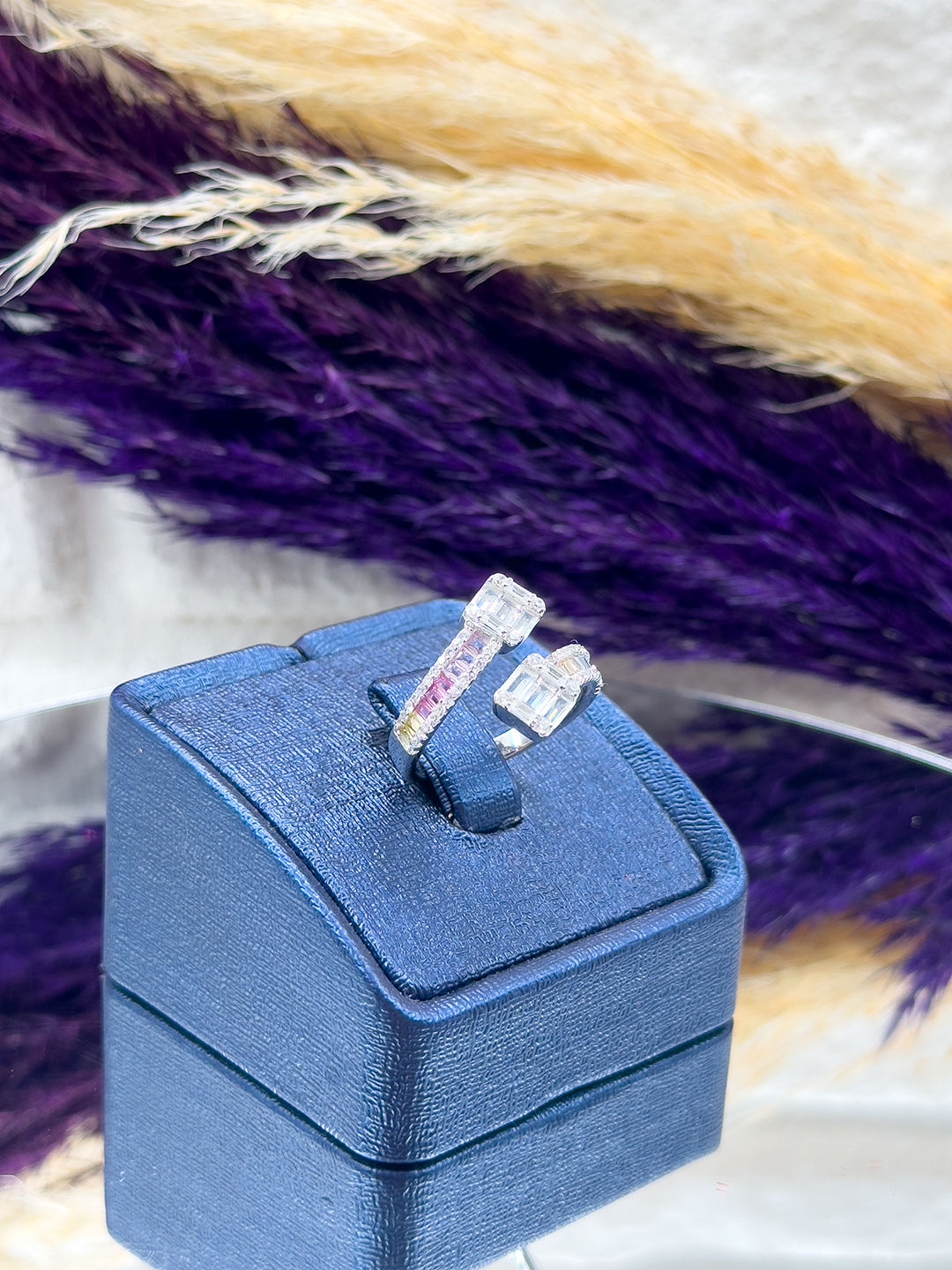 925 Ayar Gümüş Mix Taşlı Şık Kadın Yüzük