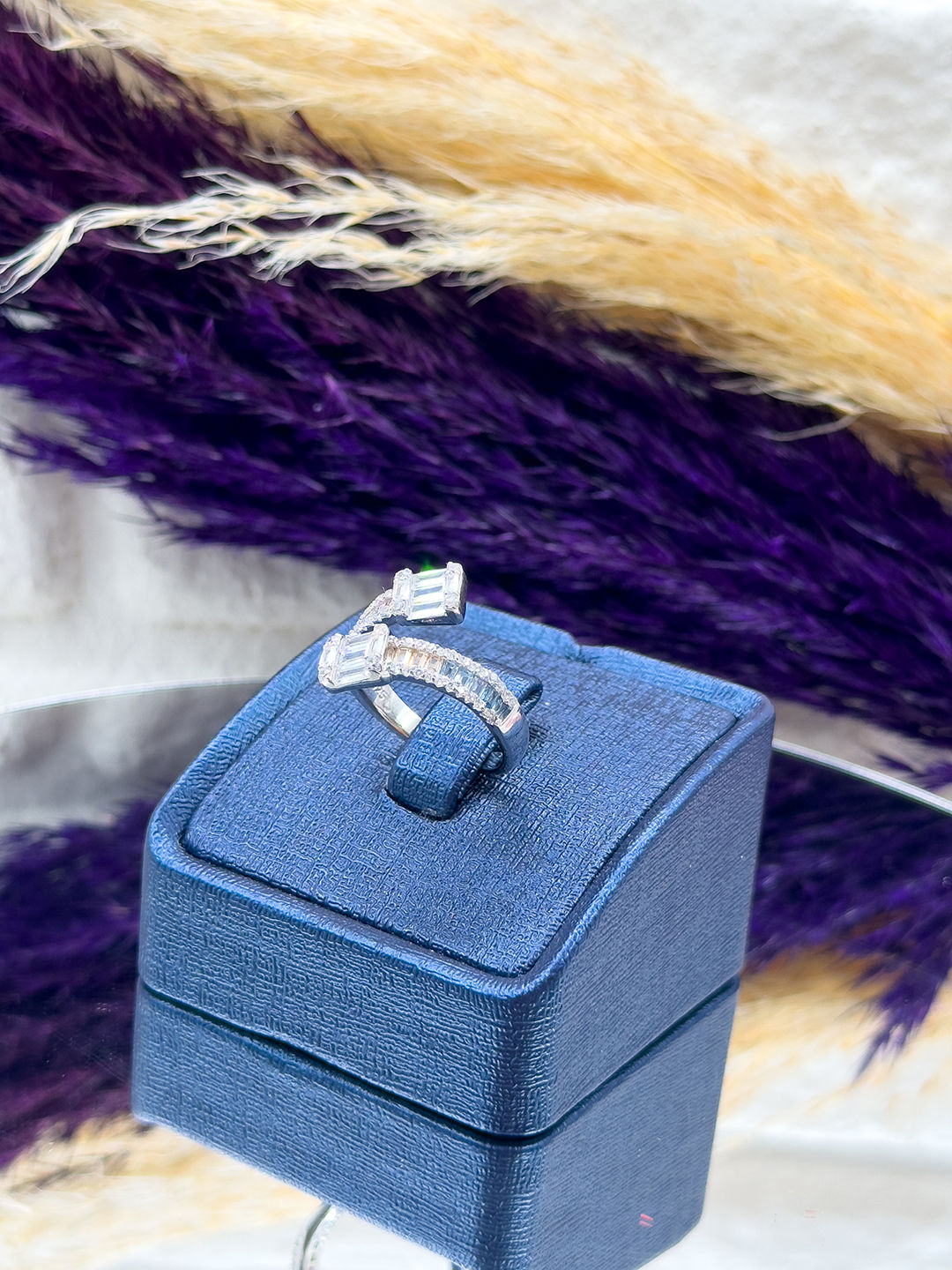 925 Ayar Gümüş Mix Taşlı Şık Kadın Yüzük