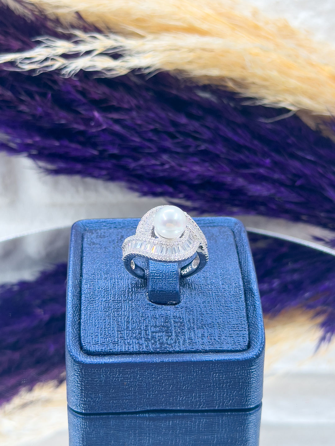 925 Ayar Gümüş Sarmal İncili Zarif Kadın Yüzük