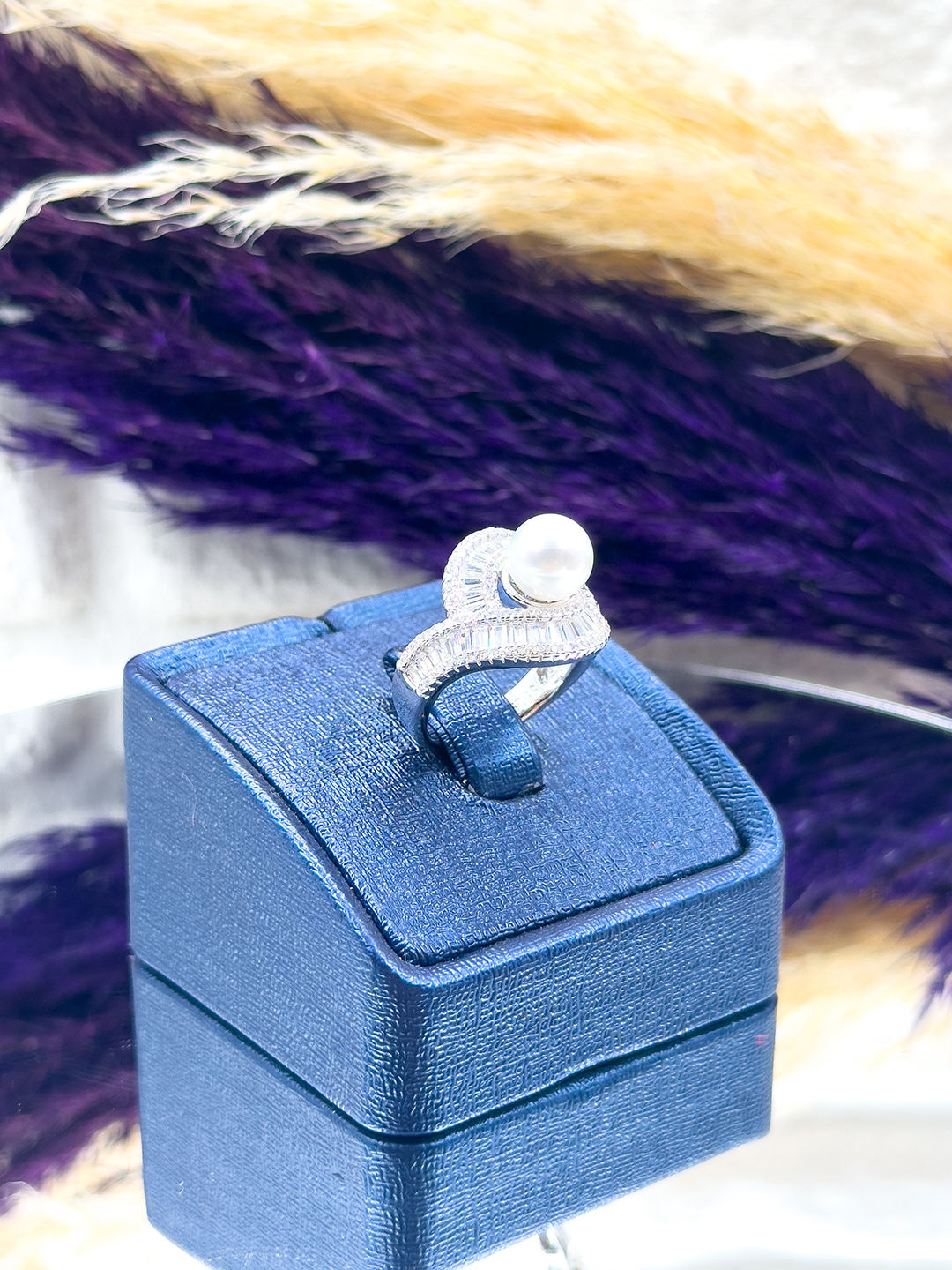 925 Ayar Gümüş Sarmal İncili Zarif Kadın Yüzük