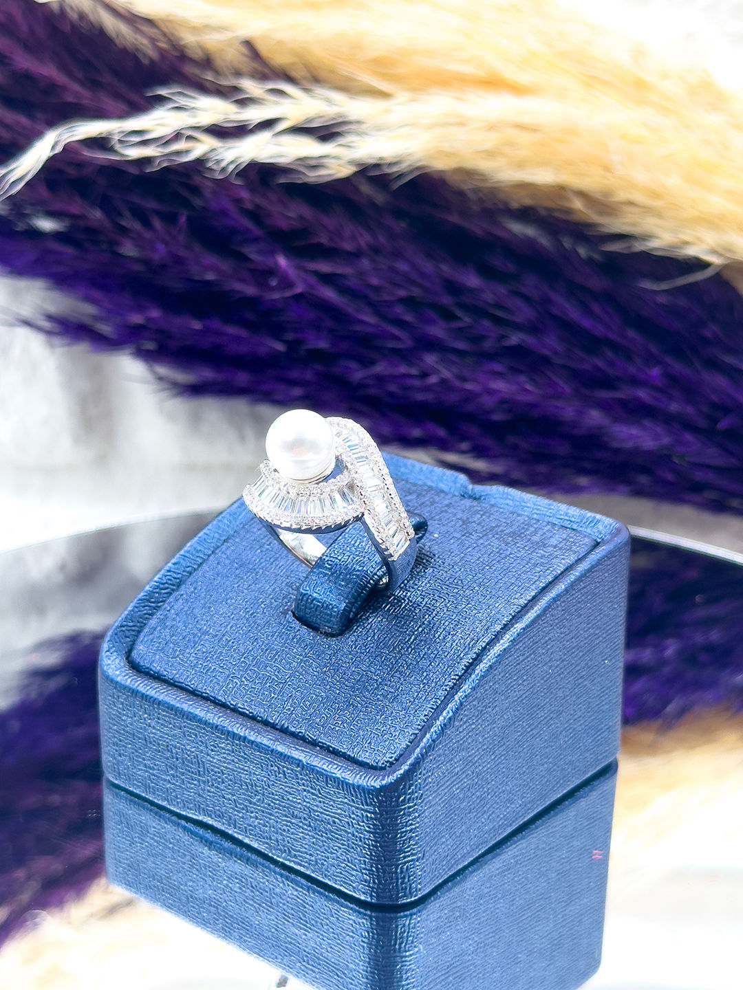 925 Ayar Gümüş Sarmal İncili Zarif Kadın Yüzük