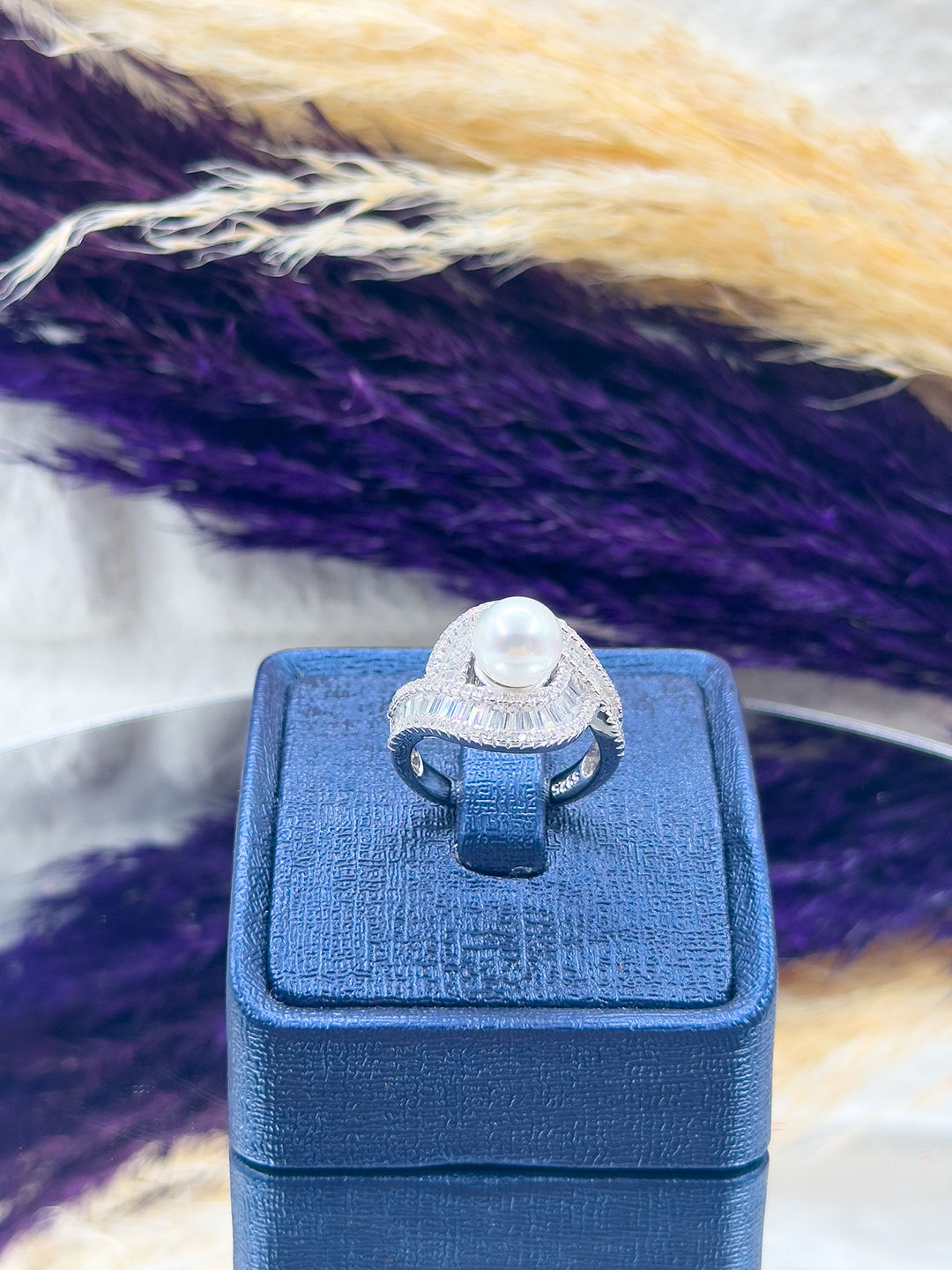 925 Ayar Gümüş Sarmal İncili Zarif Kadın Yüzük