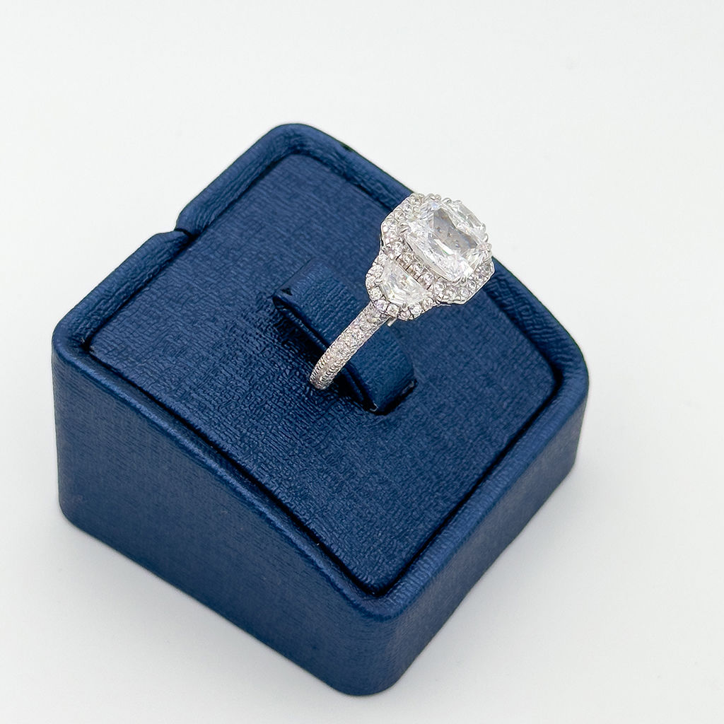 Pırlanta Montür Baget Gümüş Yüzük