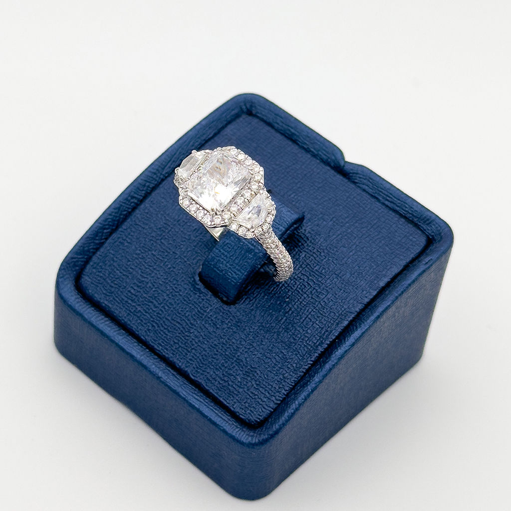 Pırlanta Montür Baget Gümüş Yüzük