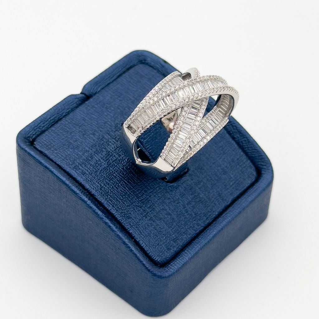 Pırlanta Montür Baget Sarmal Model Gümüş Yüzük