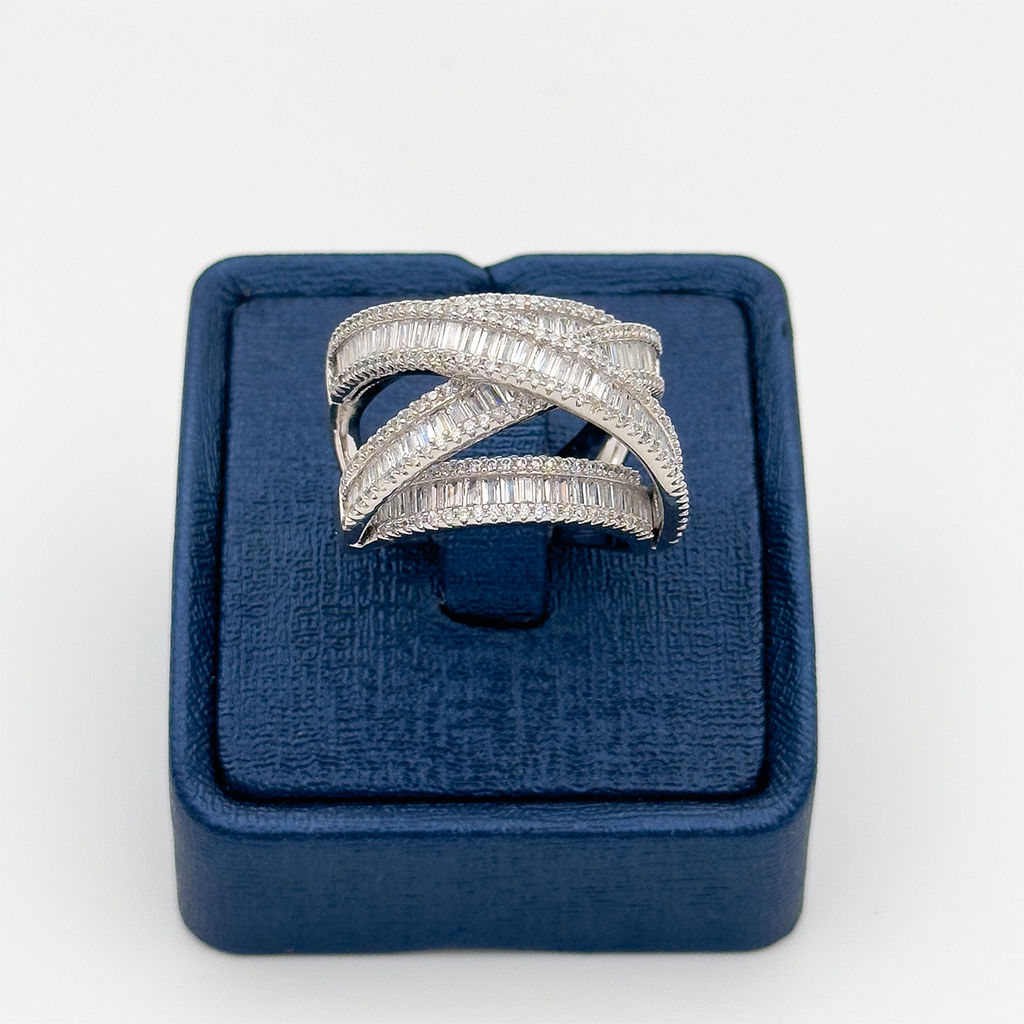 Pırlanta Montür Baget Sarmal Model Gümüş Yüzük